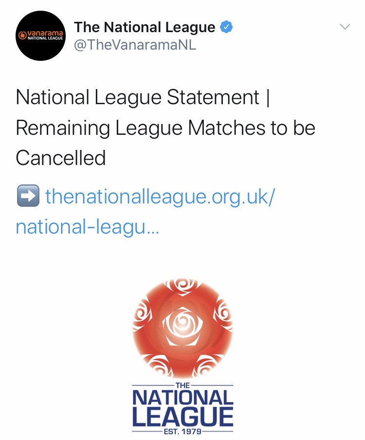 National League cancelled